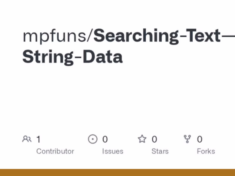 Cover image for Searching Text & String Data