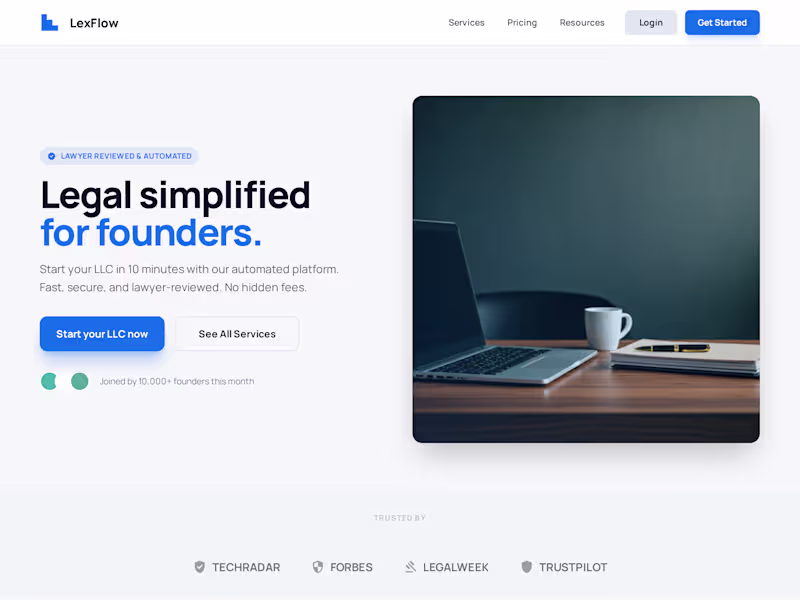Cover image for LexFlow - Legal Platform Design
Designed