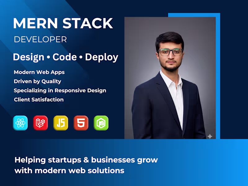 Cover image for MERN Stack Web Development | Custom Frontend & Backend Solutions