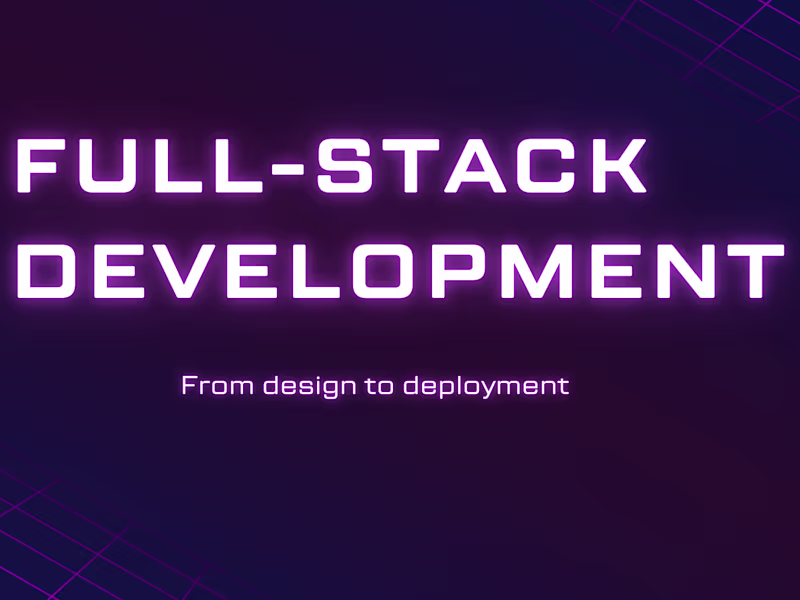 Cover image for Full-Stack Web App Development 