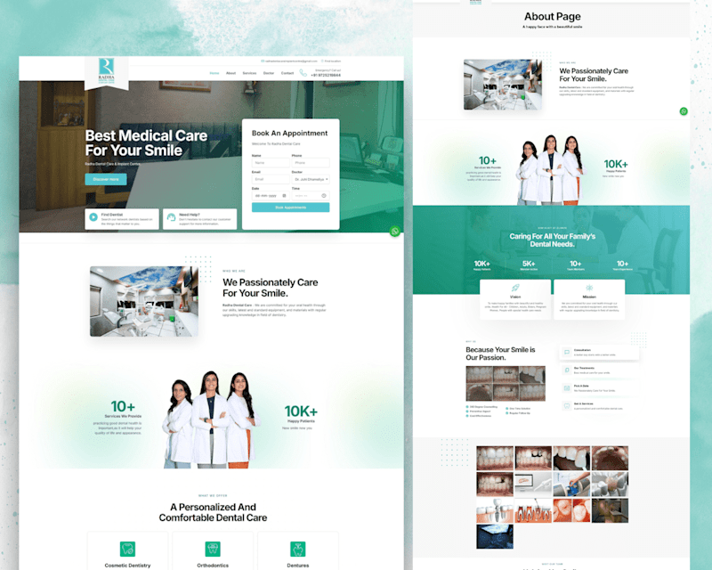 Cover image for Website for a Dental Clinic