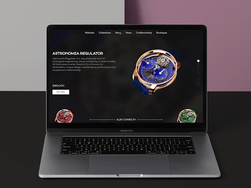 Cover image for Luxury Watch Store / Web Design - UI/UX Design