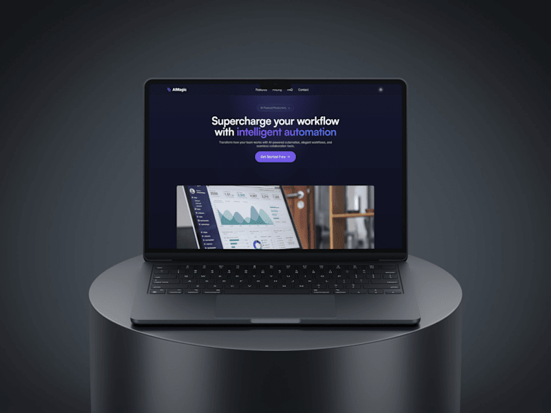 Cover image for AiMagic – Cinematic SaaS Landing Page