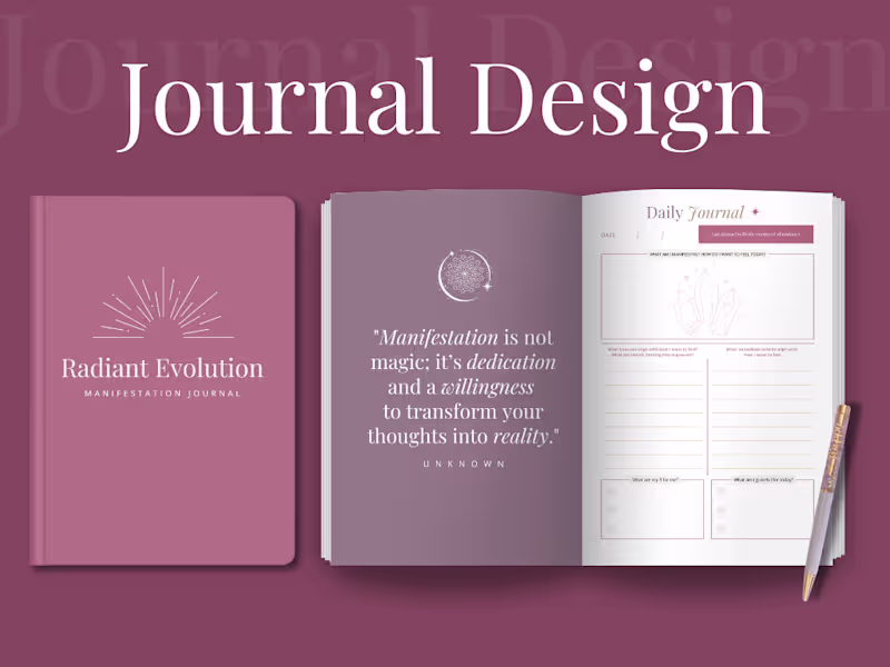 Cover image for Manifestation Journal JournalDesign