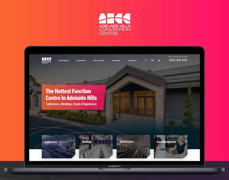 Cover image for Website Redesign for Adelaide Hills Convention Centre