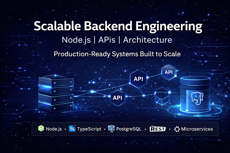 Cover image for Scalable Backend Development (Node.js | APIs | Architecture)