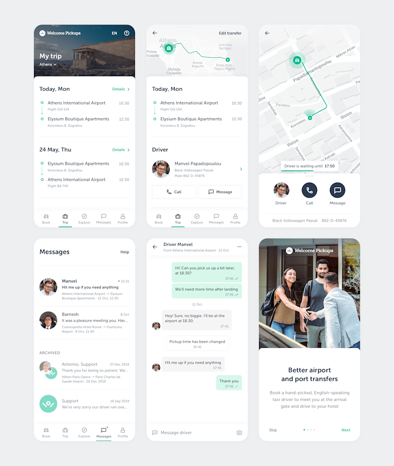 Cover image for Welcome Pickups. Traveler app.