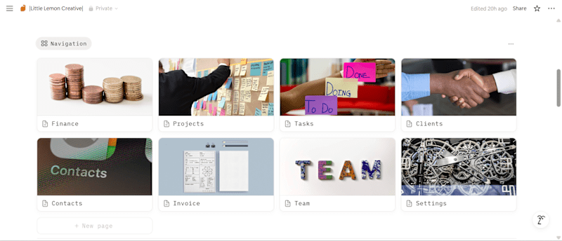 Cover image for Notion template for a Design Agency to 