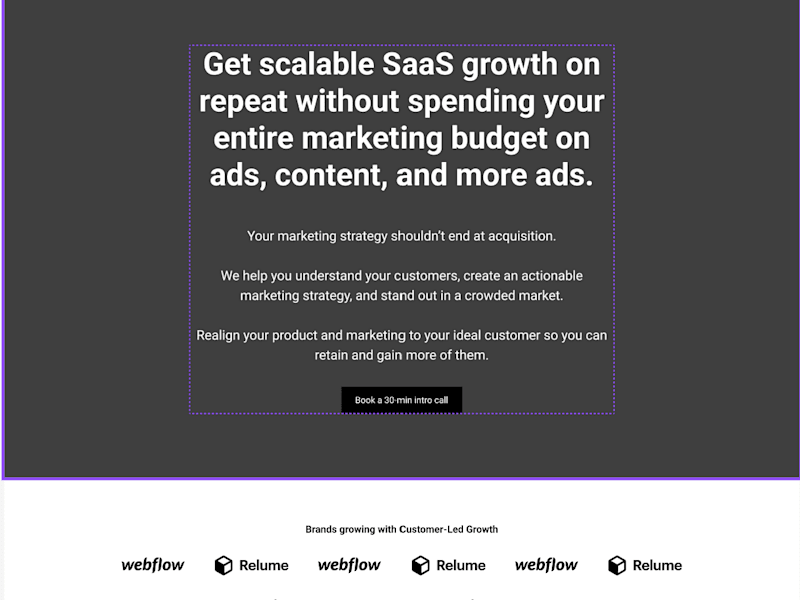 Cover image for Website for a B2B SaaS consultancy, created as a practice piece