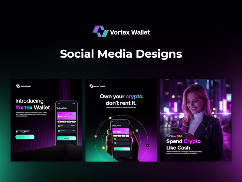 Cover image for Social Media Design Project for Vortex Wallet
