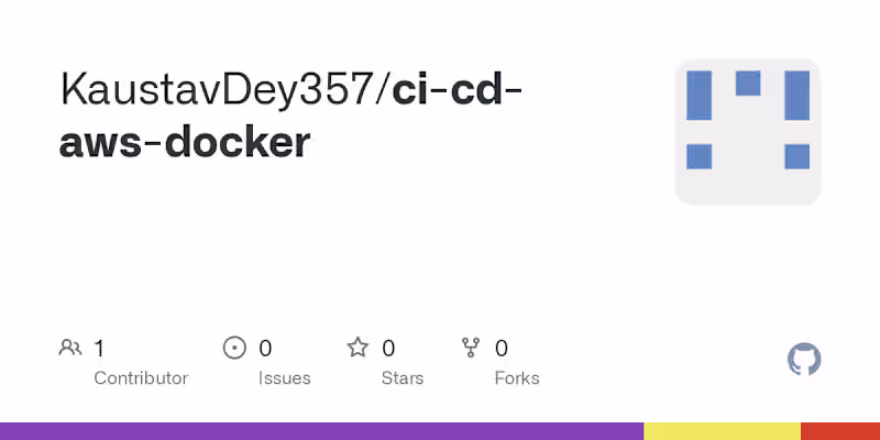 Cover image for CI/CD Pipeline: Dockerized App Deployment to AWS EC2