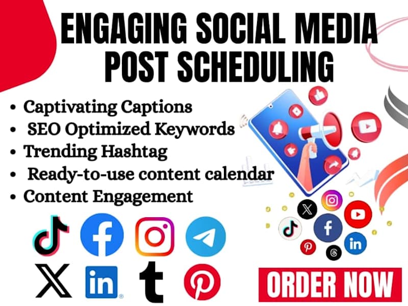 Cover image for Social Media Content Calendar, SEO Captions & Post Scheduling