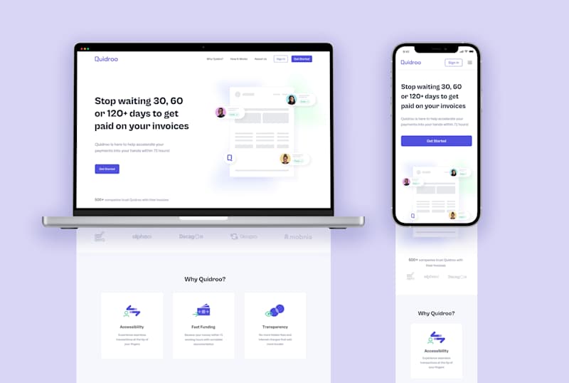 Cover image for Quidroo • Web App UI/UX Design