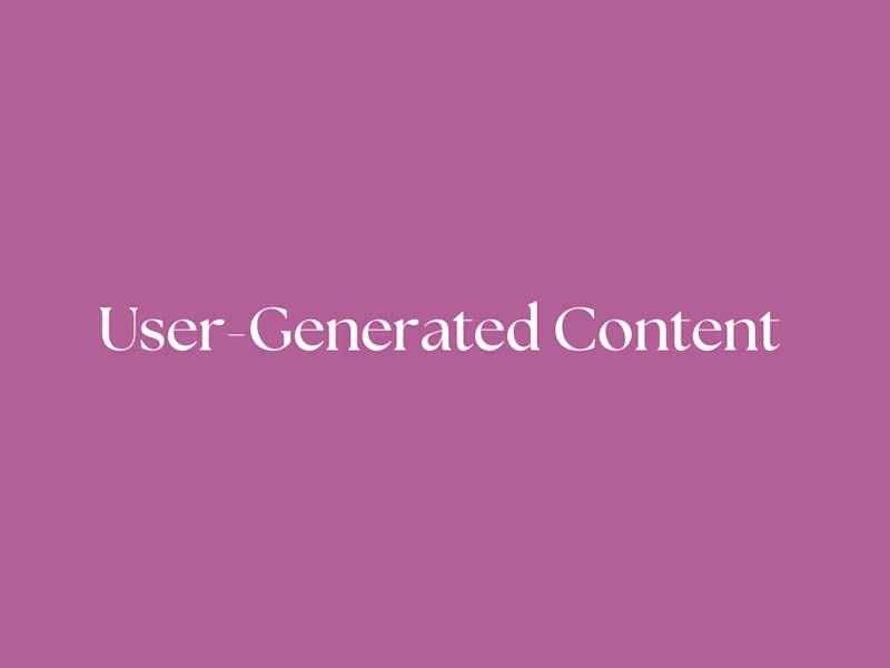 Cover image for User-Generated Content - UGC