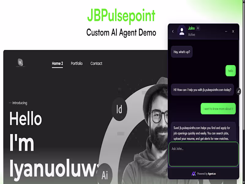 Cover image for Custom AI Agent Builder and Deployment