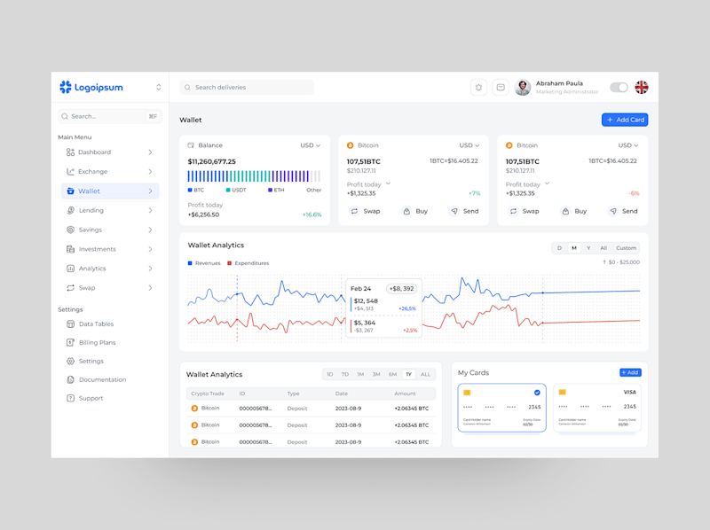 Cover image for Crypto Wallet Dashboard