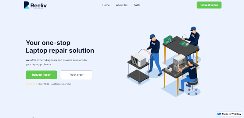 Cover image for Reeliv Landing Page