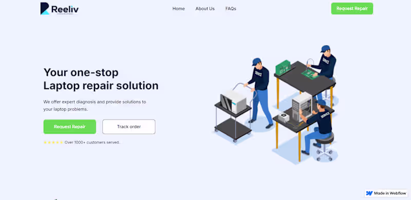 Cover image for Reeliv Landing Page