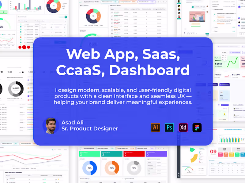 Cover image for You will get Modern Web App, SaaS, and Dashboard UI/UX Design