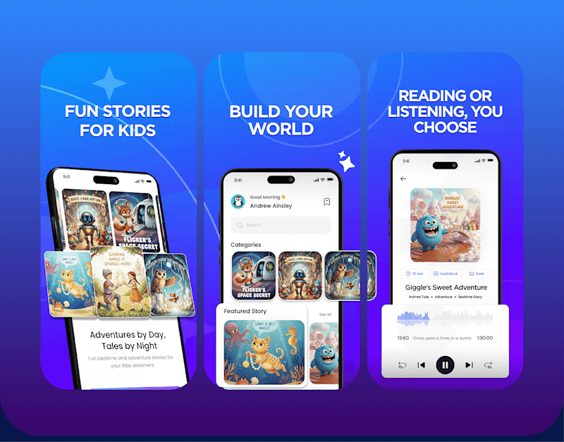Cover image for Kids’ Storybook App Store Screenshots Design