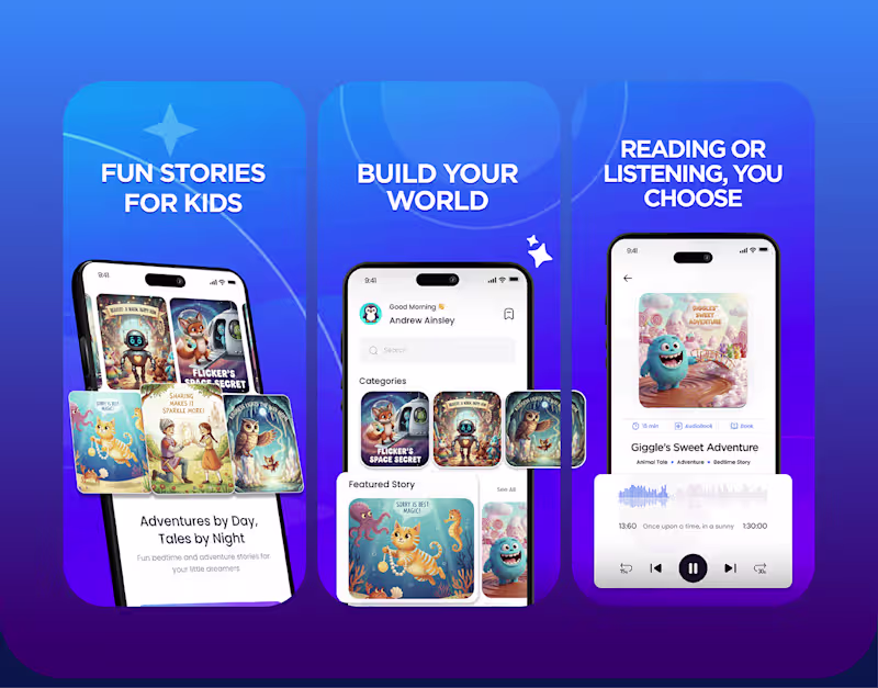 Cover image for Kids’ Storybook App Store Screenshots Design