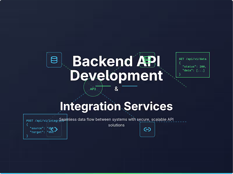Cover image for Backend API Development & Integration