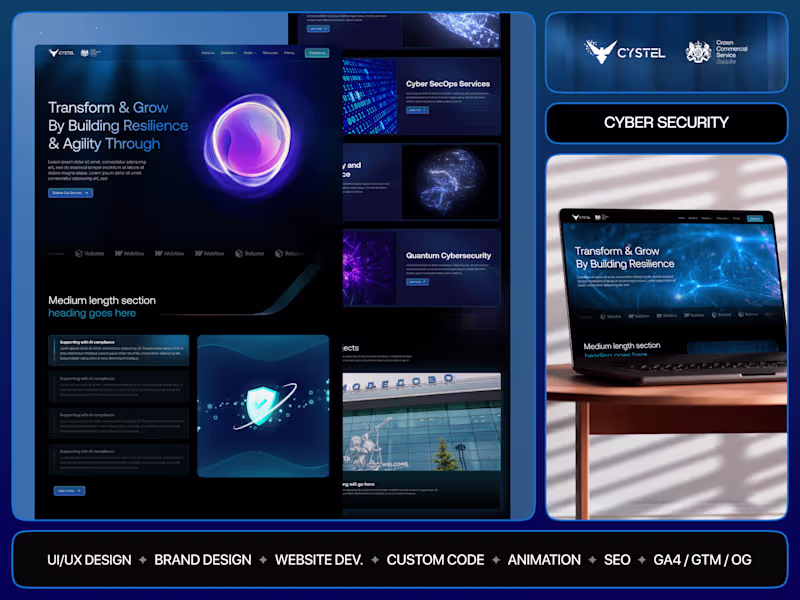 Cover image for Quantum & AI Cyber Security  | Web Dev + UI Design + API 