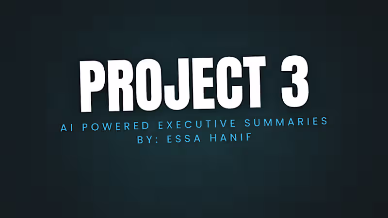 Cover image for AI-Powered Executive Summaries for Sales Reports
