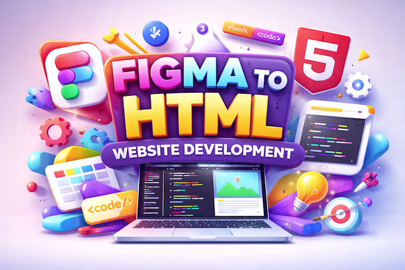 Cover image for HTML - Convert figma to html psd to html with bootstrap tailwind