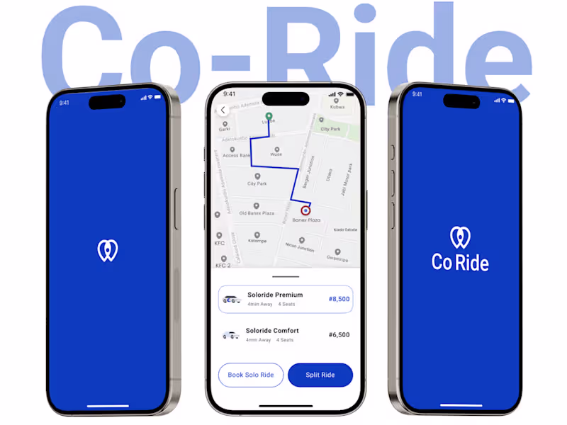 Cover image for Co-Ride - A Car Pooling Application