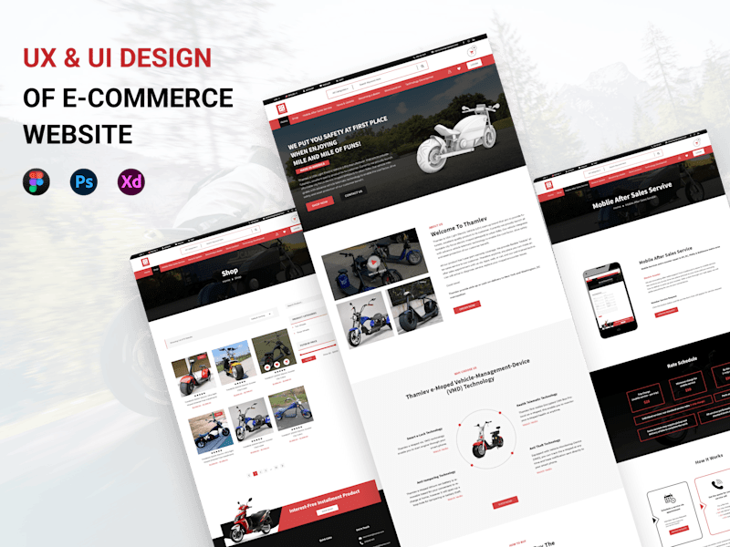 Cover image for Electric motorcycle | E-commerce Website Design