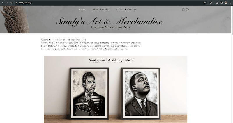 Cover image for Luxurious Art and Home Decor Store
