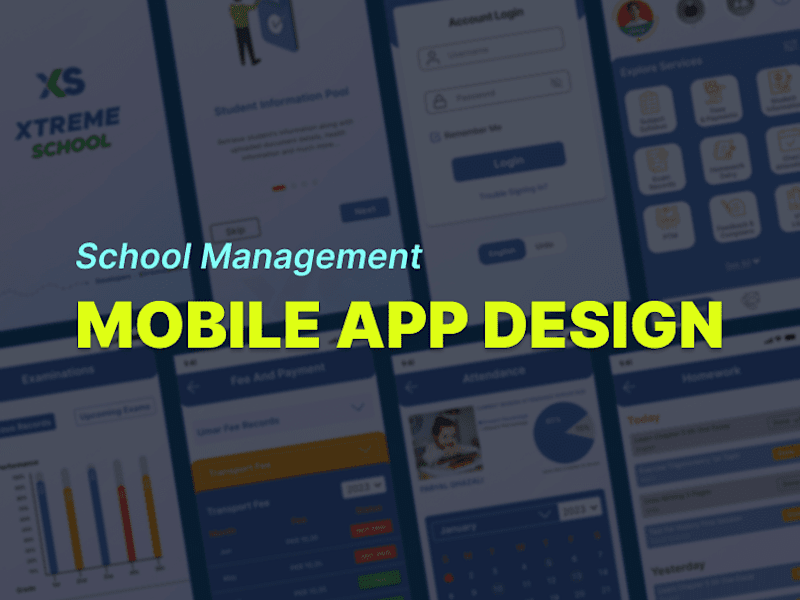 Cover image for 
Mobile Application UI UX Design for School Management System