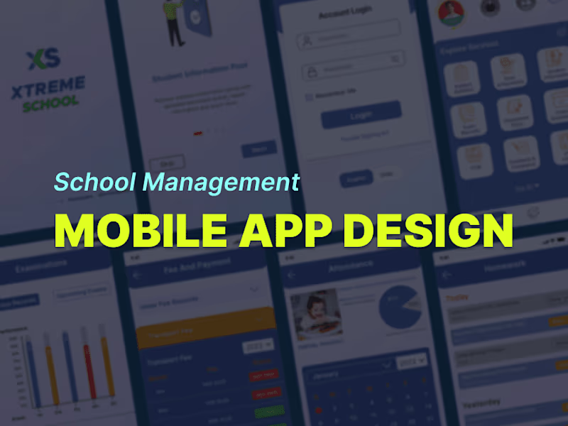 Cover image for 
Mobile Application UI UX Design for School Management System