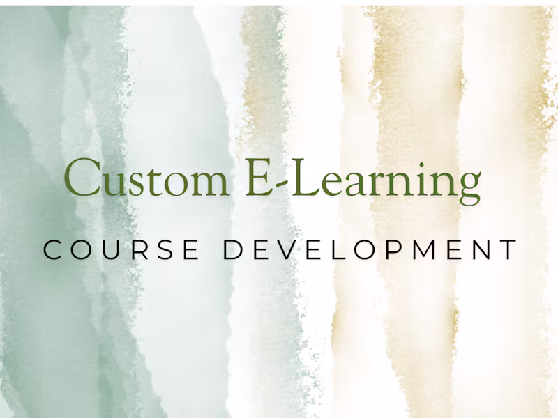 Cover image for Custom eLearning Course Development