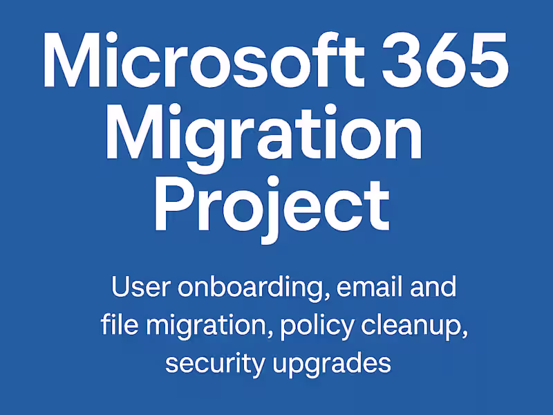 Cover image for I’m in the middle of a Microsoft 365 migration for a small b...