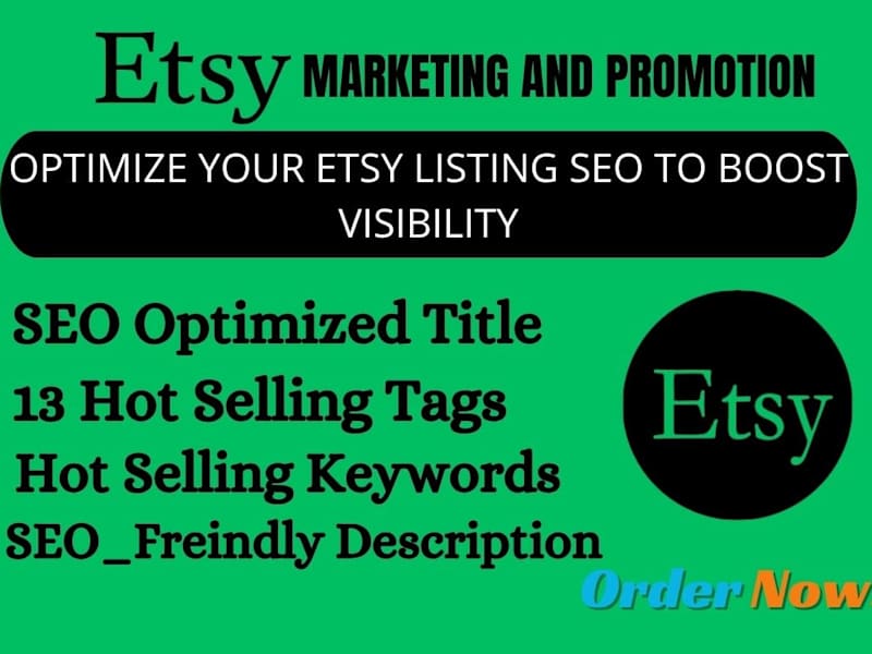 Cover image for etsy ebay listing promtion and SEO products promotion etsy ebay