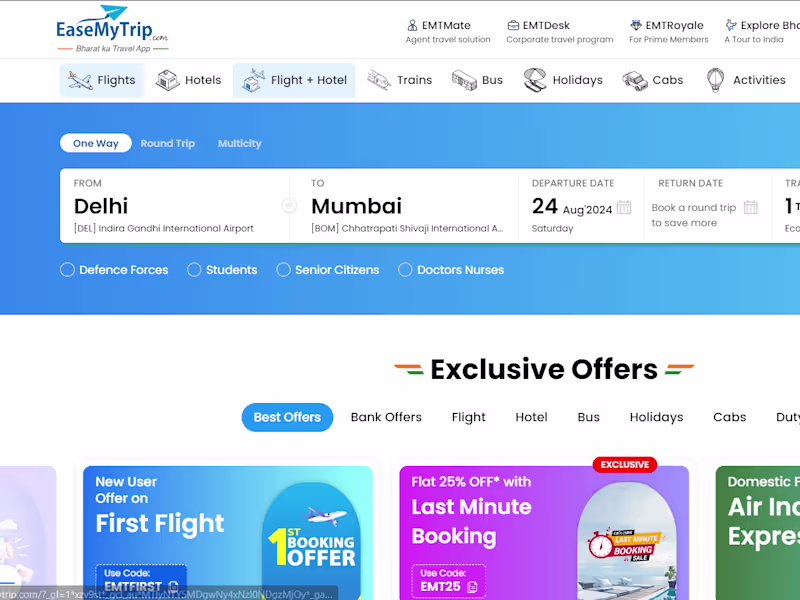 Cover image for EaseMyTrip