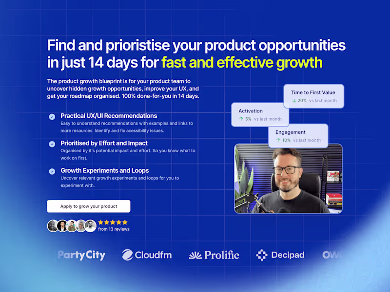 Cover image for UX Audit + Growth Plan