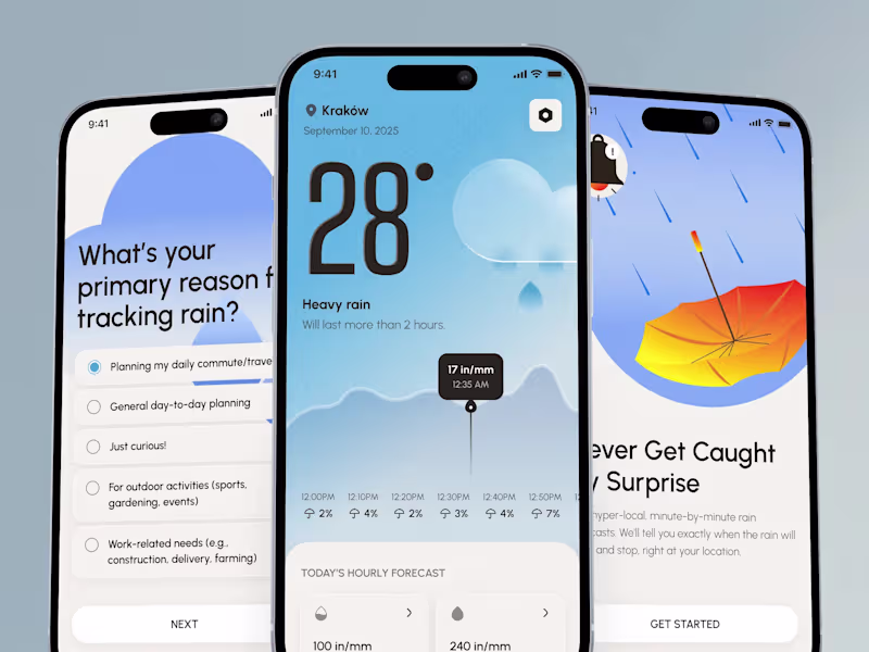 Cover image for Rain Mobile App UI/UX
