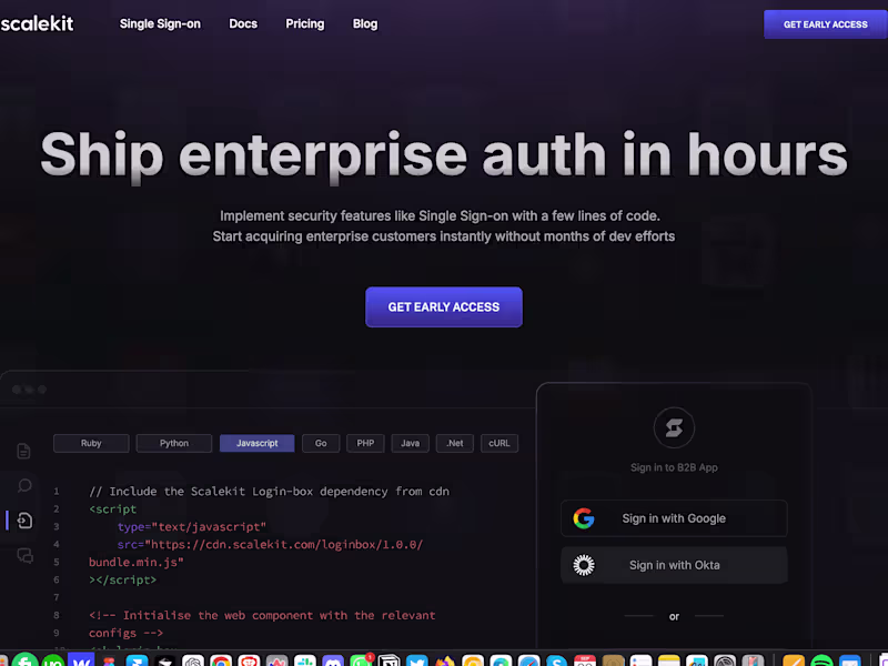 Cover image for Scalekit | Enterprise ready Authentication Platform for SaaS