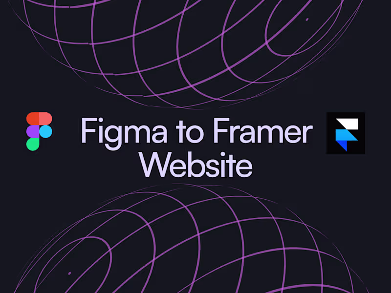 Cover image for Figma to Framer Website