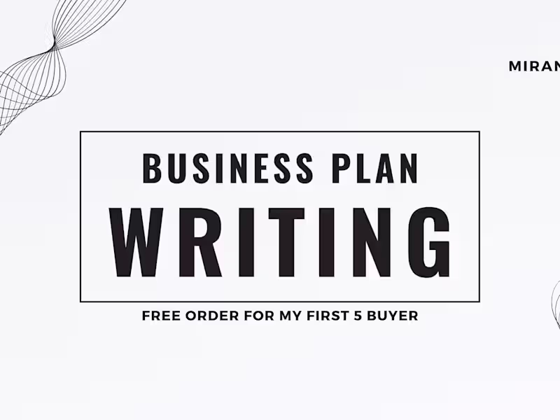 Cover image for Business plan writer