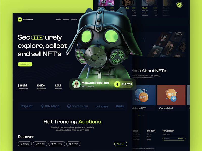 Cover image for CrestNFT - Landing page ui ux design