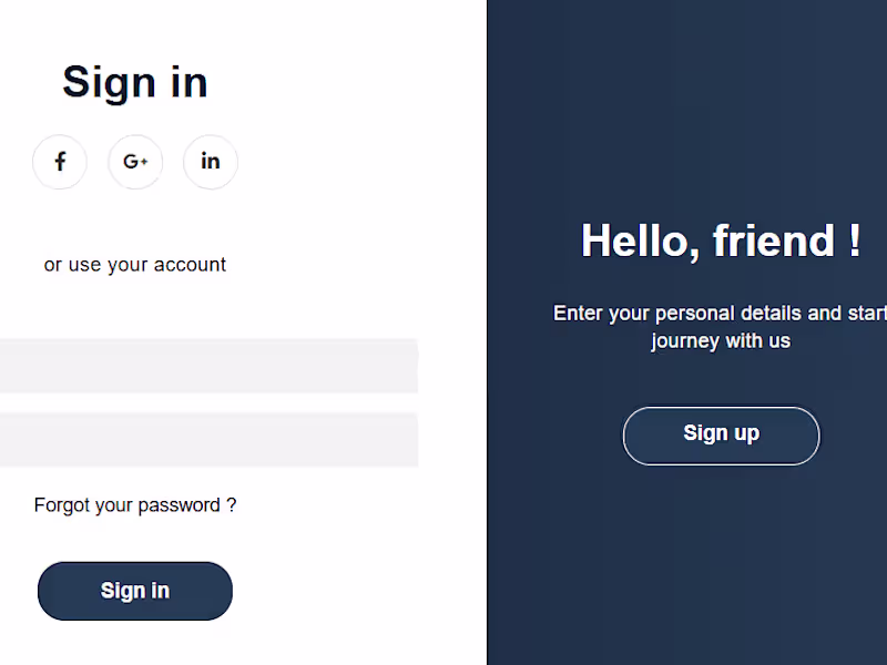 Cover image for Animated login signup form 
