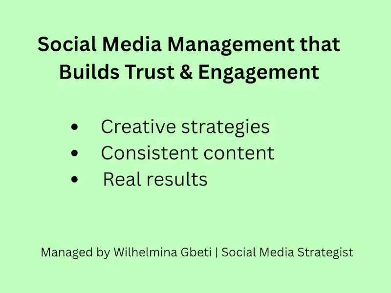 Cover image for Social Media Strategy & Management for Consistent Brand Growth