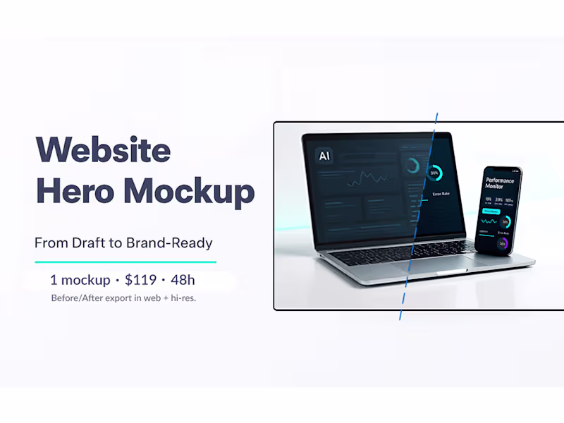 Cover image for Website Hero & Landing Page Figma, Desktop + Mobile