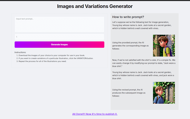 Cover image for AI Children's Story Book Generator Development