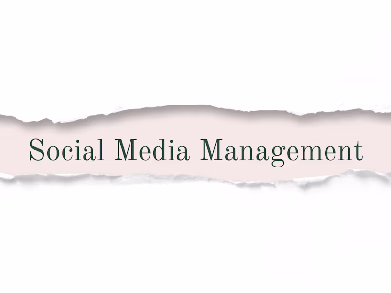 Cover image for Social Media Management 