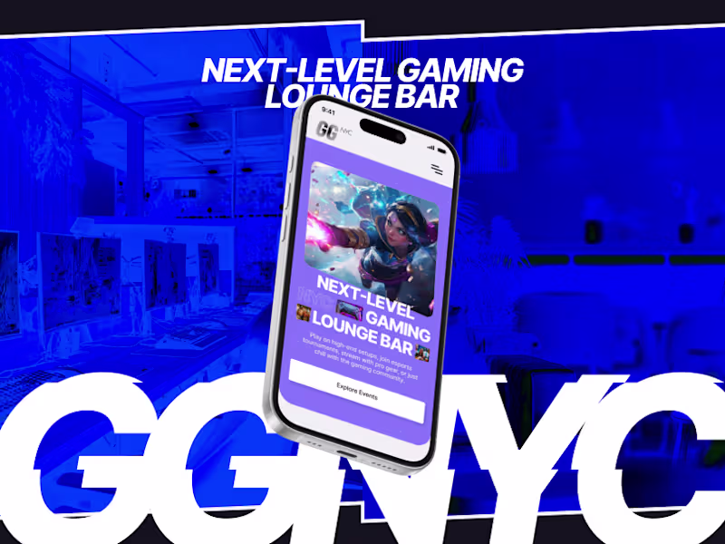 Cover image for Gaming Lounge Bar | Website Design Concept